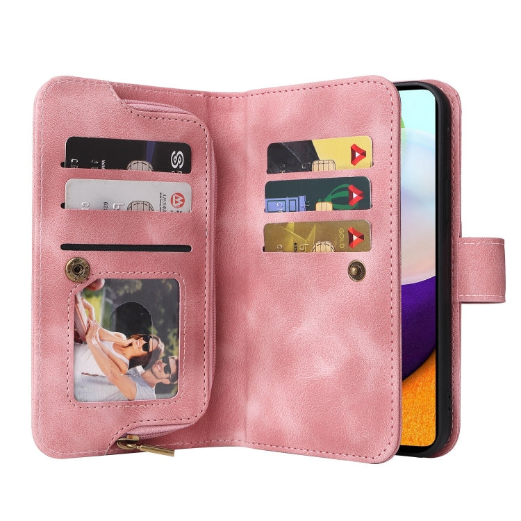 For Samsung Galaxy A72 5G / 4G Multifunctional Card Slot Zipper Wallet Leather Phone Case