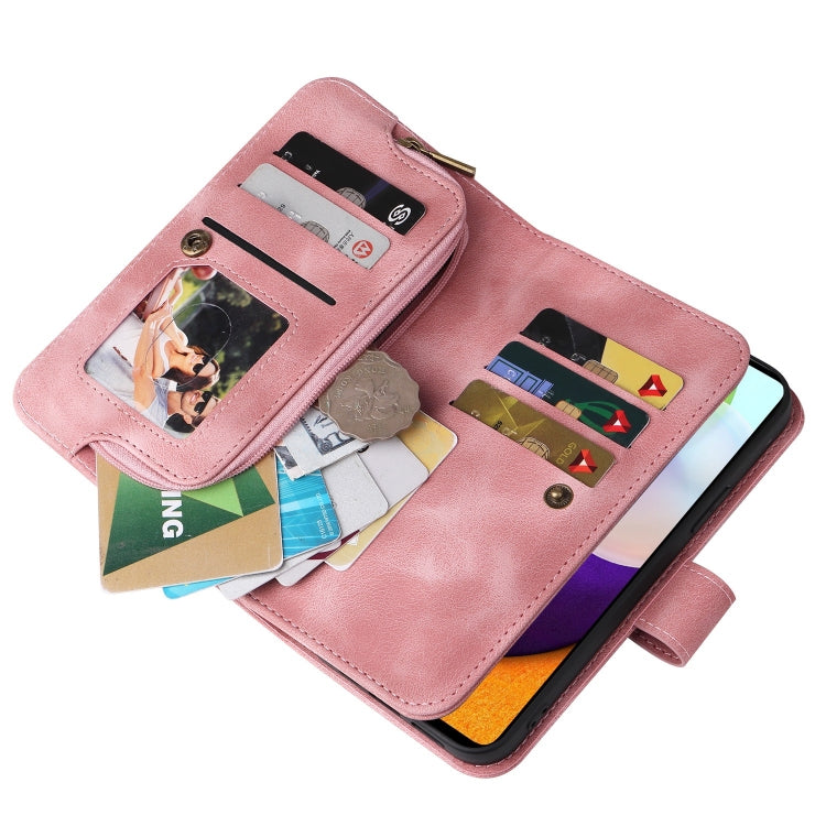 For Samsung Galaxy A72 5G / 4G Multifunctional Card Slot Zipper Wallet Leather Phone Case