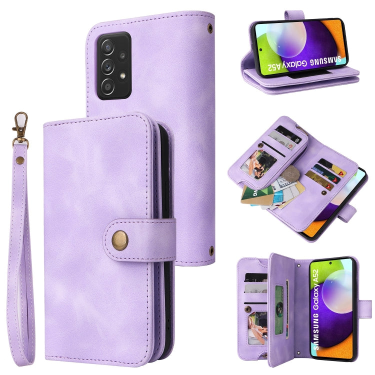 For Samsung Galaxy A72 5G / 4G Multifunctional Card Slot Zipper Wallet Leather Phone Case