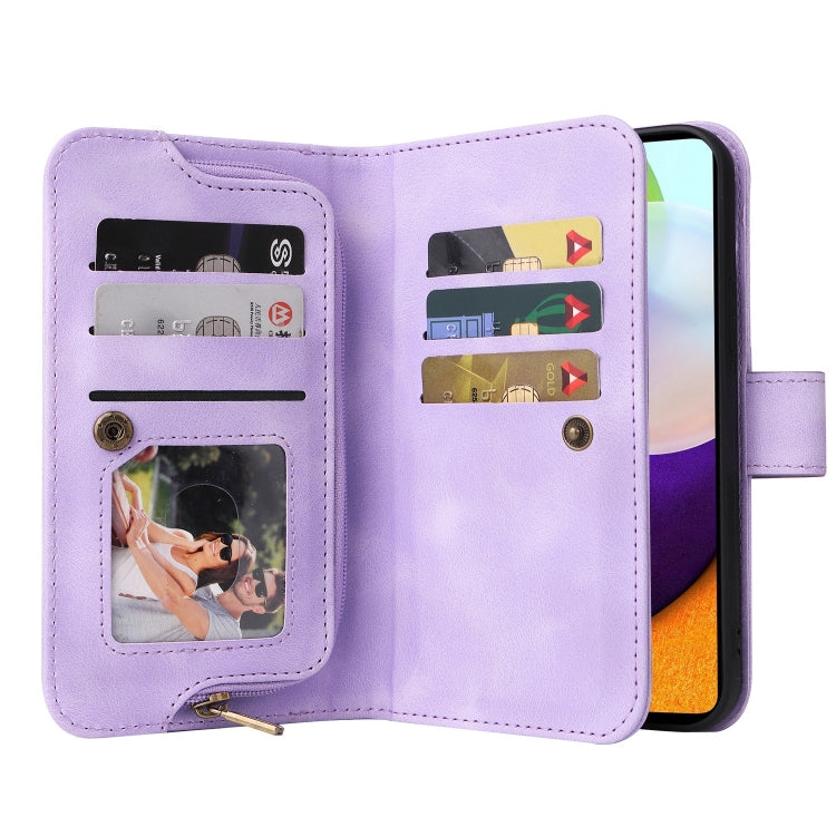 For Samsung Galaxy A72 5G / 4G Multifunctional Card Slot Zipper Wallet Leather Phone Case
