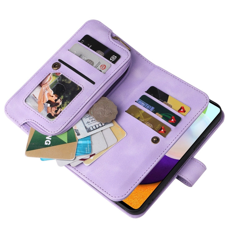 For Samsung Galaxy A72 5G / 4G Multifunctional Card Slot Zipper Wallet Leather Phone Case
