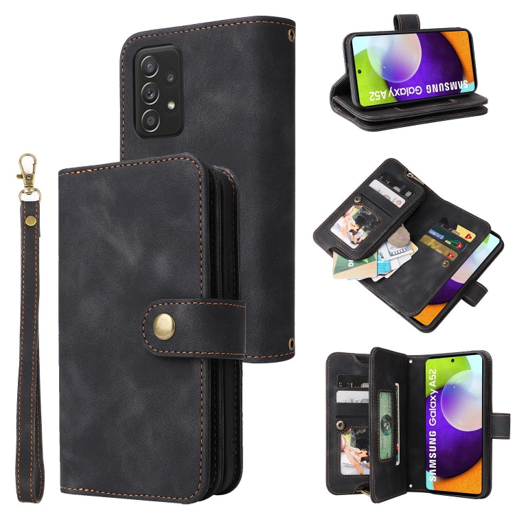 For Samsung Galaxy A72 5G / 4G Multifunctional Card Slot Zipper Wallet Leather Phone Case