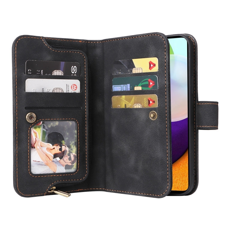 For Samsung Galaxy A72 5G / 4G Multifunctional Card Slot Zipper Wallet Leather Phone Case