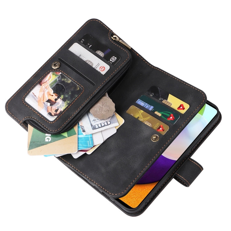 For Samsung Galaxy A72 5G / 4G Multifunctional Card Slot Zipper Wallet Leather Phone Case