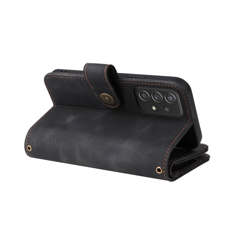 For Samsung Galaxy A72 5G / 4G Multifunctional Card Slot Zipper Wallet Leather Phone Case