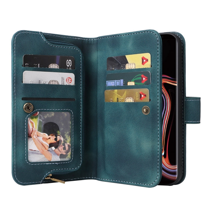 For Samsung Galaxy Note9 Multifunctional Card Slot Zipper Wallet Leather Phone Case