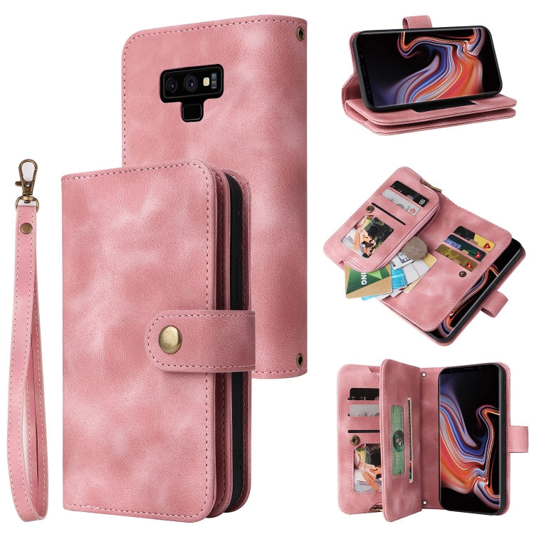 For Samsung Galaxy Note9 Multifunctional Card Slot Zipper Wallet Leather Phone Case
