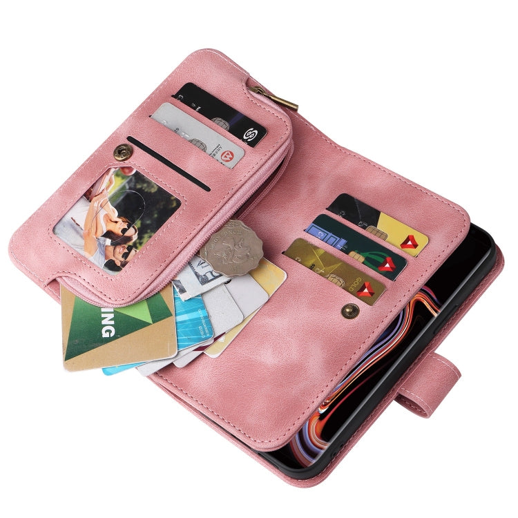 For Samsung Galaxy Note9 Multifunctional Card Slot Zipper Wallet Leather Phone Case