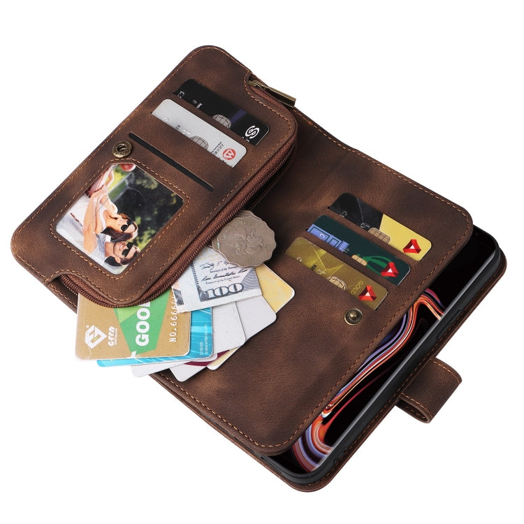 For Samsung Galaxy Note9 Multifunctional Card Slot Zipper Wallet Leather Phone Case