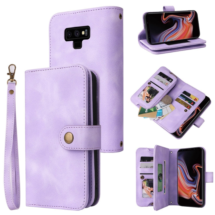 For Samsung Galaxy Note9 Multifunctional Card Slot Zipper Wallet Leather Phone Case