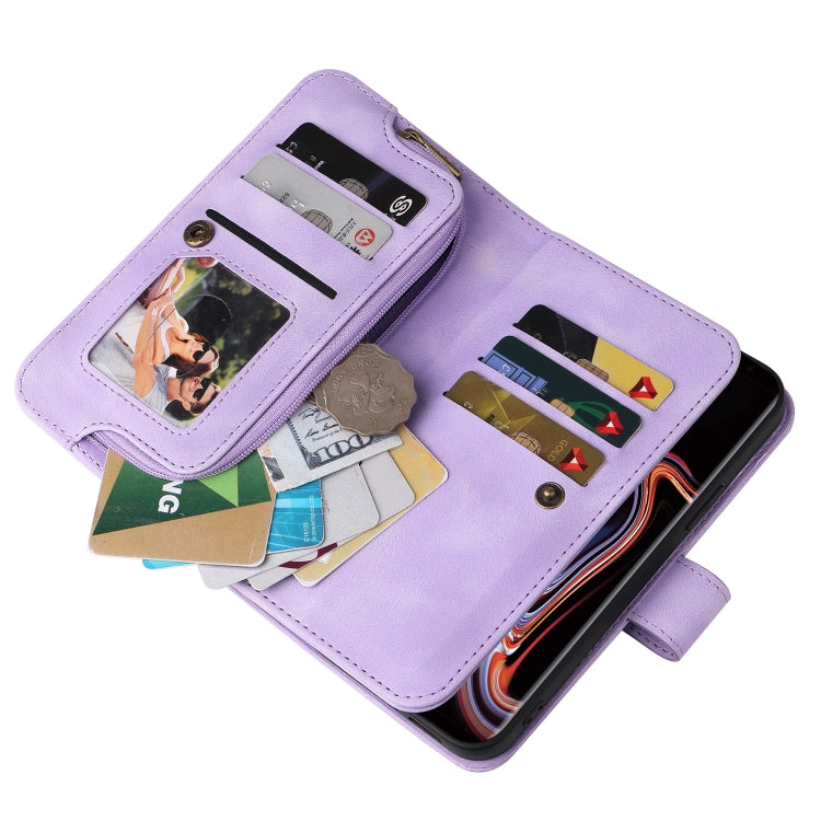 For Samsung Galaxy Note9 Multifunctional Card Slot Zipper Wallet Leather Phone Case