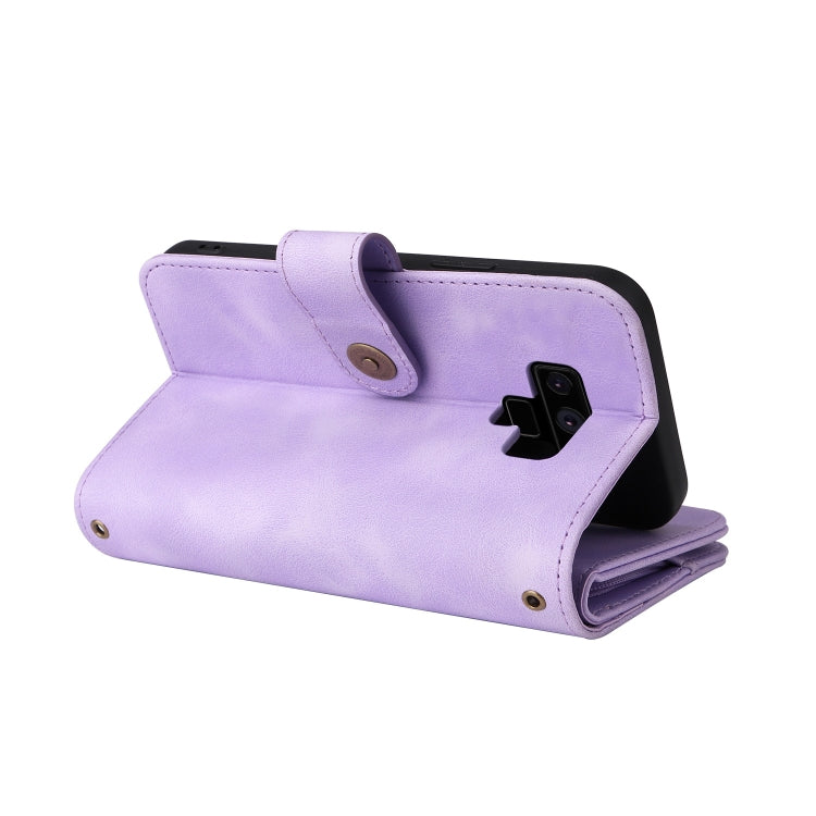 For Samsung Galaxy Note9 Multifunctional Card Slot Zipper Wallet Leather Phone Case