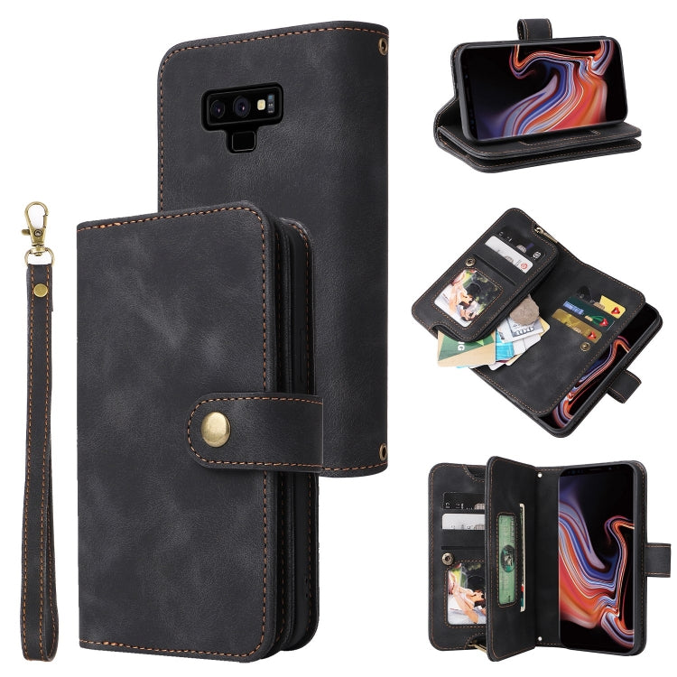 For Samsung Galaxy Note9 Multifunctional Card Slot Zipper Wallet Leather Phone Case