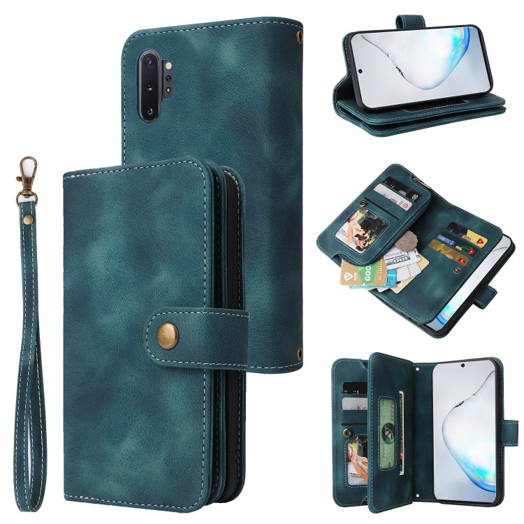 For Samsung Galaxy Note10+ Multifunctional Card Slot Zipper Wallet Leather Phone Case