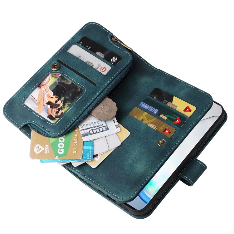 For Samsung Galaxy Note10+ Multifunctional Card Slot Zipper Wallet Leather Phone Case