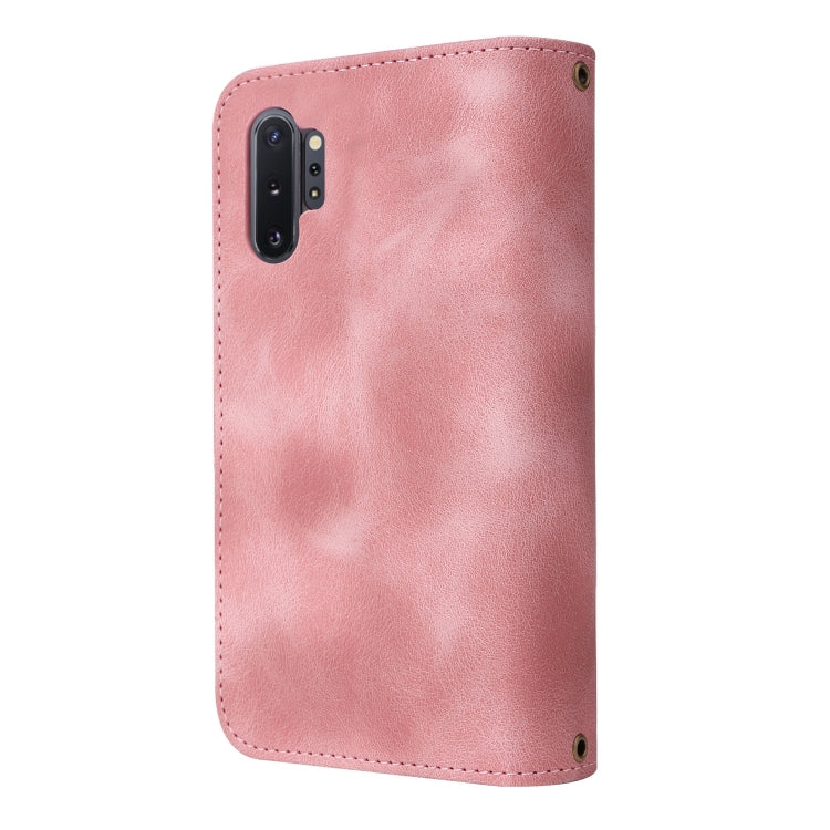 For Samsung Galaxy Note10+ Multifunctional Card Slot Zipper Wallet Leather Phone Case