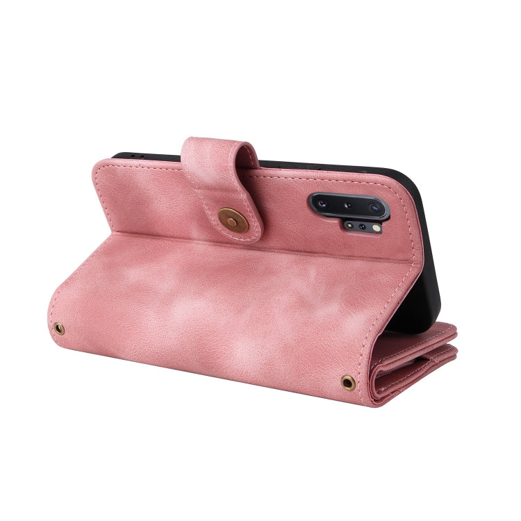 For Samsung Galaxy Note10+ Multifunctional Card Slot Zipper Wallet Leather Phone Case