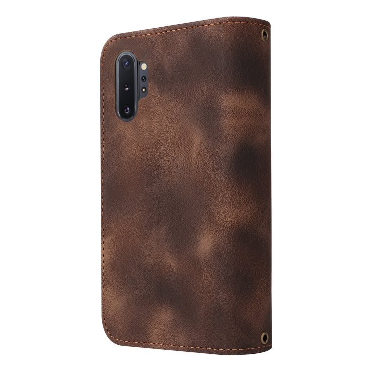 For Samsung Galaxy Note10+ Multifunctional Card Slot Zipper Wallet Leather Phone Case