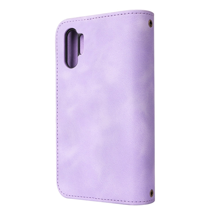 For Samsung Galaxy Note10+ Multifunctional Card Slot Zipper Wallet Leather Phone Case