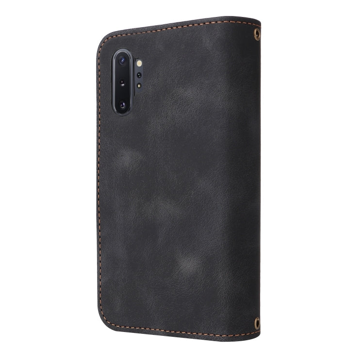 For Samsung Galaxy Note10+ Multifunctional Card Slot Zipper Wallet Leather Phone Case