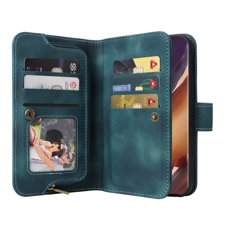 For Samsung Galaxy Note20 Ultra Multifunctional Card Slot Zipper Wallet Leather Phone Case