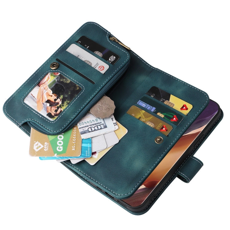 For Samsung Galaxy Note20 Ultra Multifunctional Card Slot Zipper Wallet Leather Phone Case