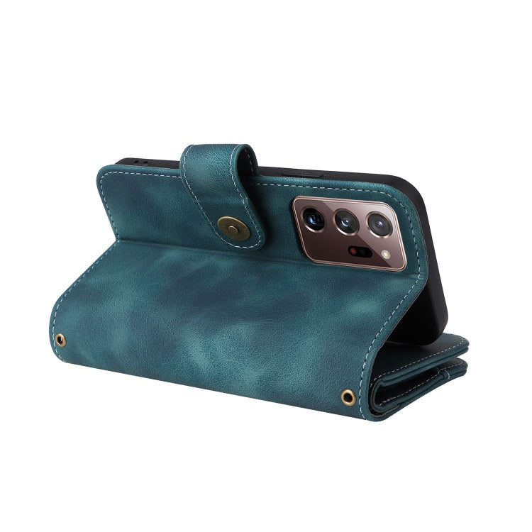 For Samsung Galaxy Note20 Ultra Multifunctional Card Slot Zipper Wallet Leather Phone Case