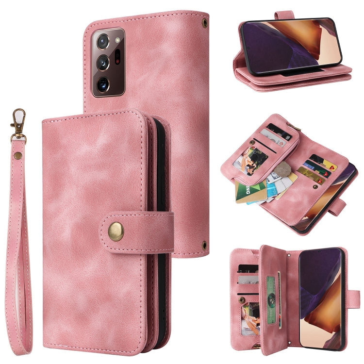 For Samsung Galaxy Note20 Ultra Multifunctional Card Slot Zipper Wallet Leather Phone Case