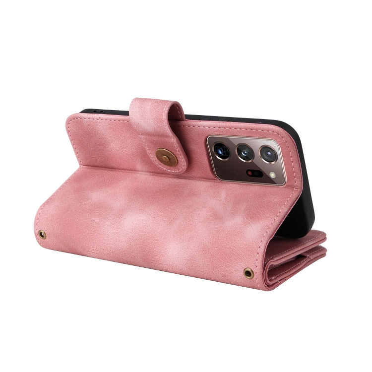 For Samsung Galaxy Note20 Ultra Multifunctional Card Slot Zipper Wallet Leather Phone Case