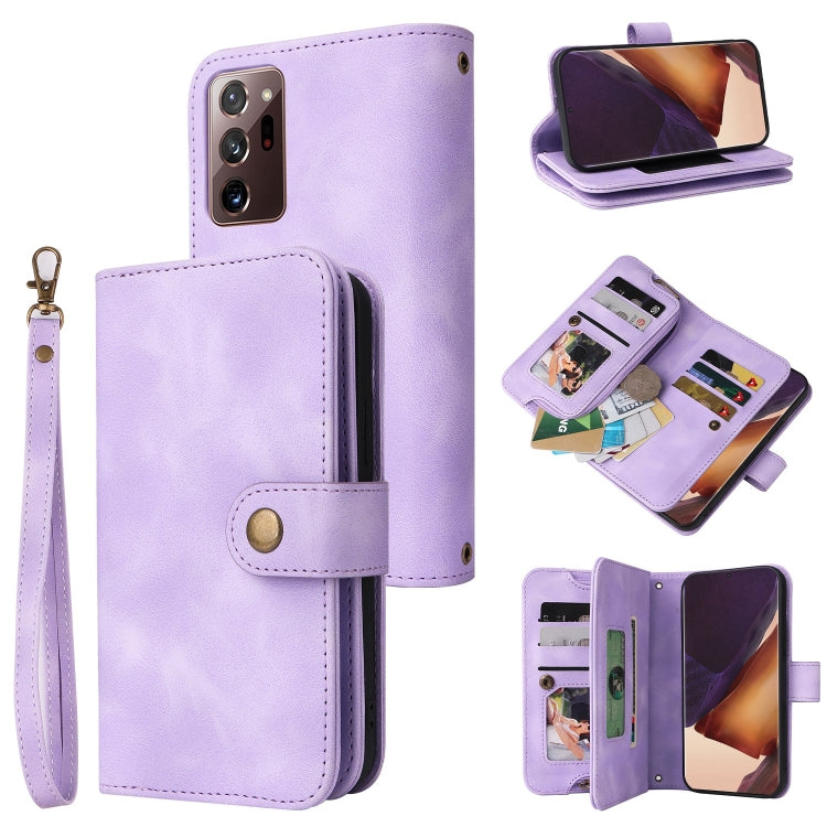 For Samsung Galaxy Note20 Ultra Multifunctional Card Slot Zipper Wallet Leather Phone Case