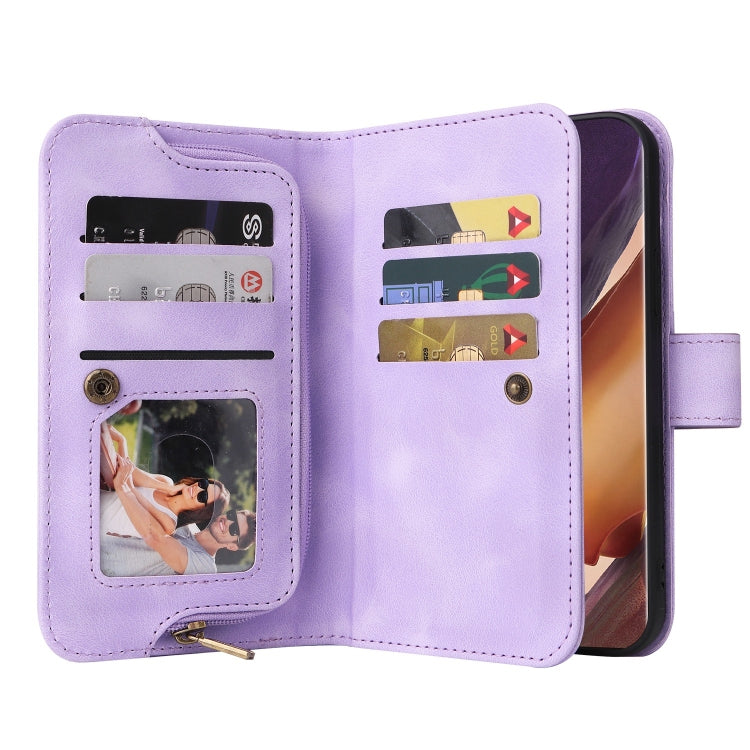 For Samsung Galaxy Note20 Ultra Multifunctional Card Slot Zipper Wallet Leather Phone Case