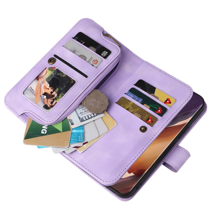 For Samsung Galaxy Note20 Ultra Multifunctional Card Slot Zipper Wallet Leather Phone Case
