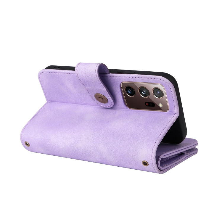 For Samsung Galaxy Note20 Ultra Multifunctional Card Slot Zipper Wallet Leather Phone Case