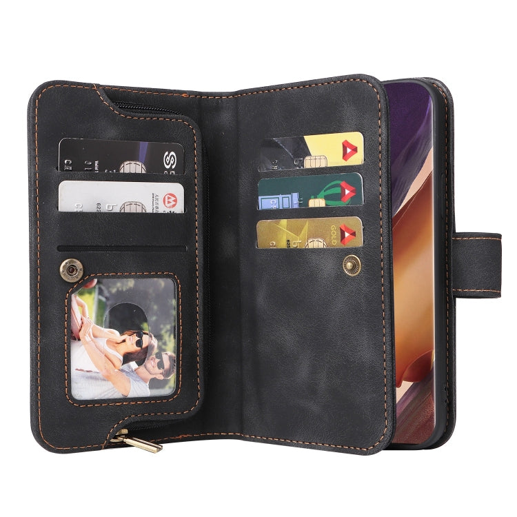 For Samsung Galaxy Note20 Ultra Multifunctional Card Slot Zipper Wallet Leather Phone Case