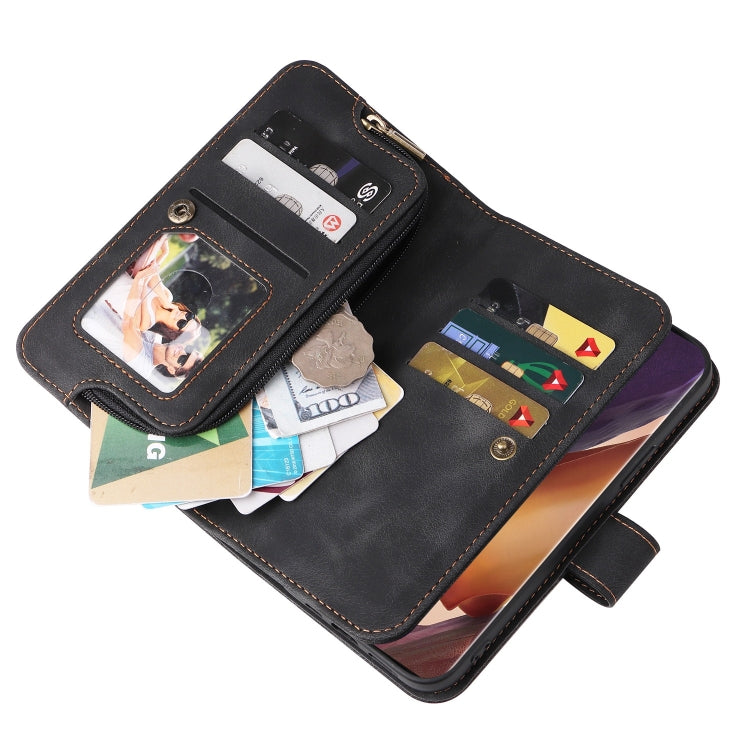 For Samsung Galaxy Note20 Ultra Multifunctional Card Slot Zipper Wallet Leather Phone Case