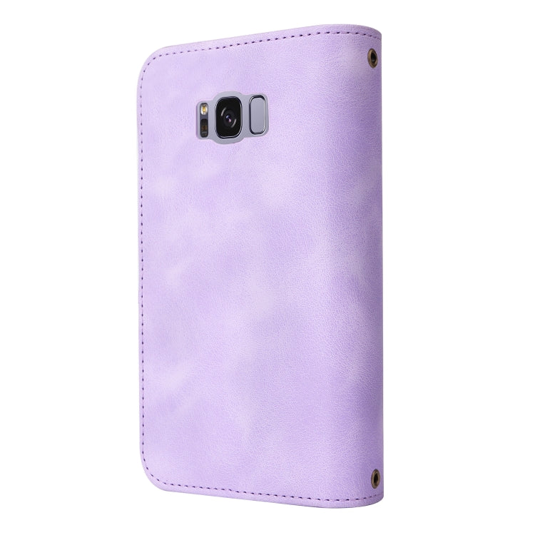 For Samsung Galaxy S8 Multifunctional Card Slot Zipper Wallet Leather Phone Case