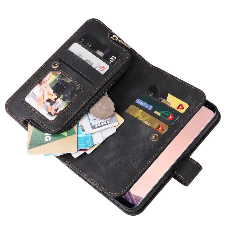 For Samsung Galaxy S8 Multifunctional Card Slot Zipper Wallet Leather Phone Case