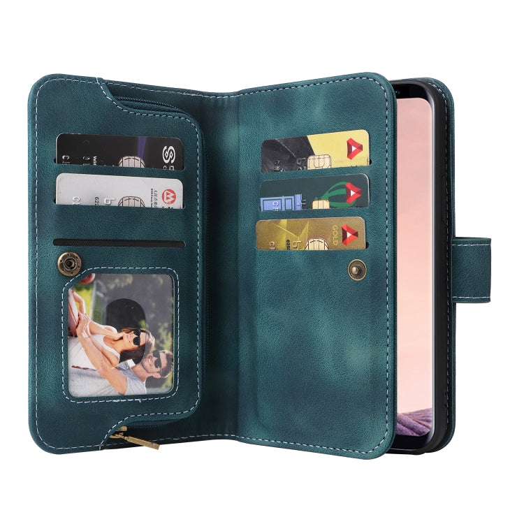 For Samsung Galaxy S8+ Multifunctional Card Slot Zipper Wallet Leather Phone Case