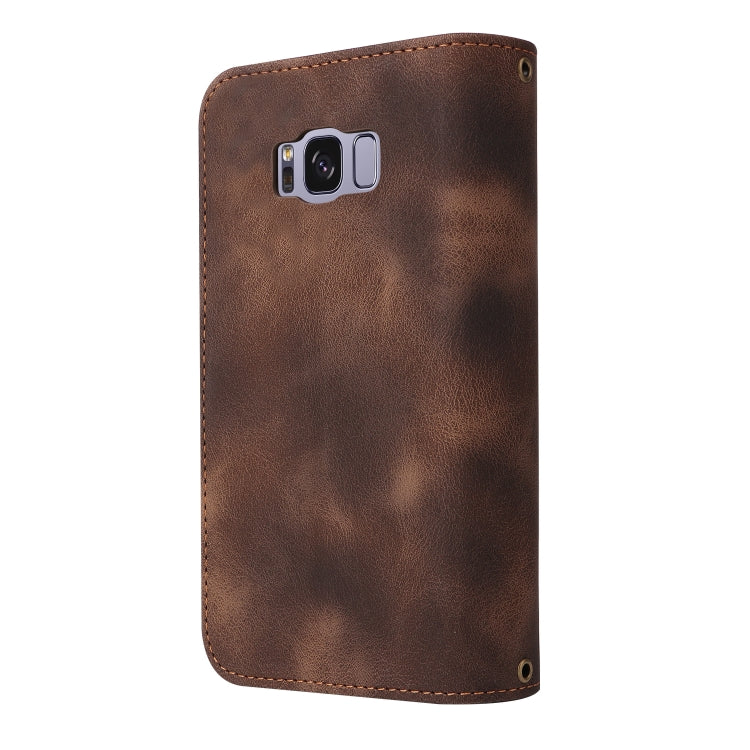 For Samsung Galaxy S8+ Multifunctional Card Slot Zipper Wallet Leather Phone Case