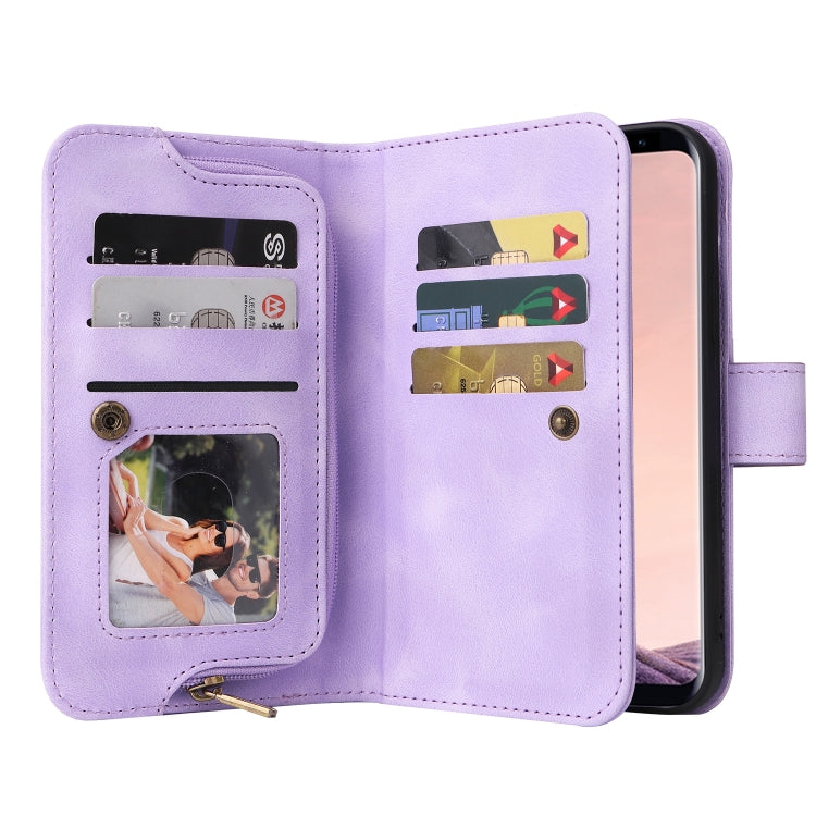 For Samsung Galaxy S8+ Multifunctional Card Slot Zipper Wallet Leather Phone Case