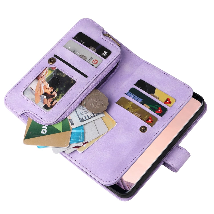 For Samsung Galaxy S8+ Multifunctional Card Slot Zipper Wallet Leather Phone Case