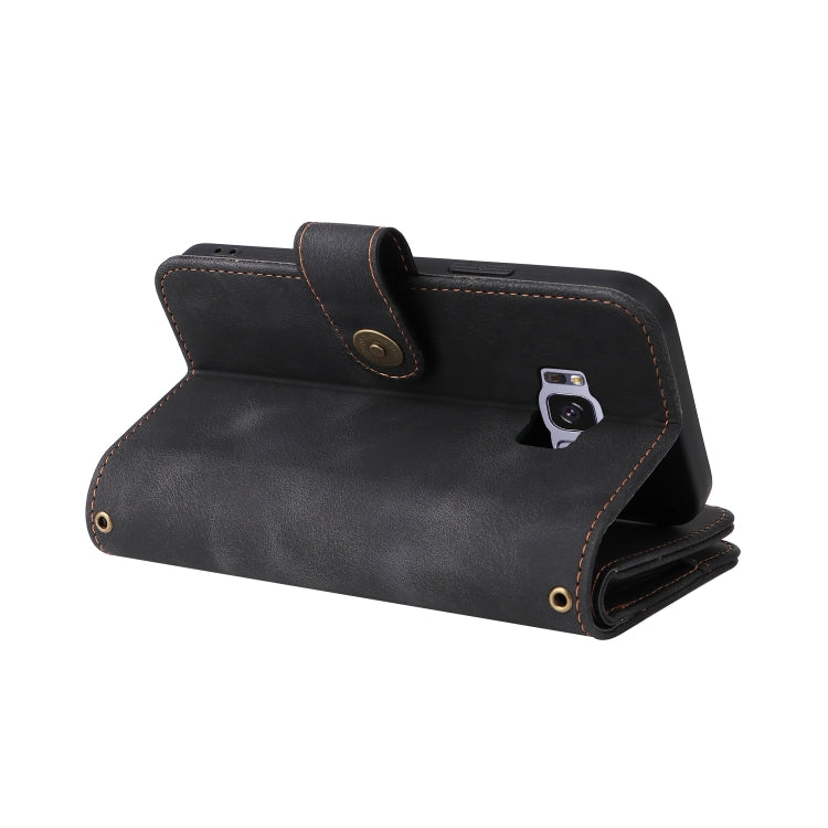 For Samsung Galaxy S8+ Multifunctional Card Slot Zipper Wallet Leather Phone Case