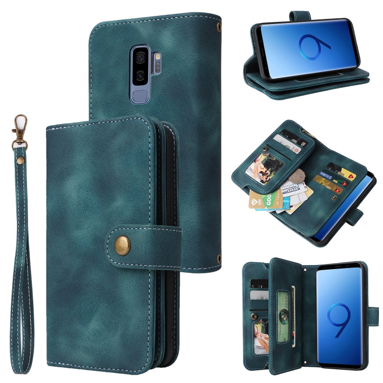For Samsung Galaxy S9+ Multifunctional Card Slot Zipper Wallet Leather Phone Case