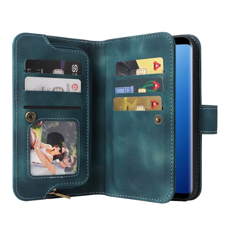 For Samsung Galaxy S9+ Multifunctional Card Slot Zipper Wallet Leather Phone Case