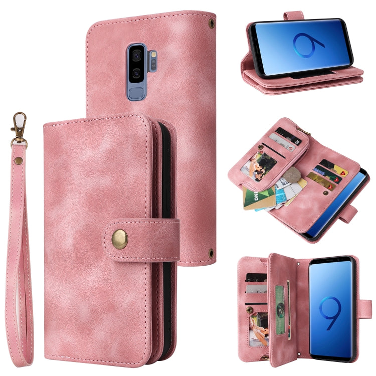 For Samsung Galaxy S9+ Multifunctional Card Slot Zipper Wallet Leather Phone Case