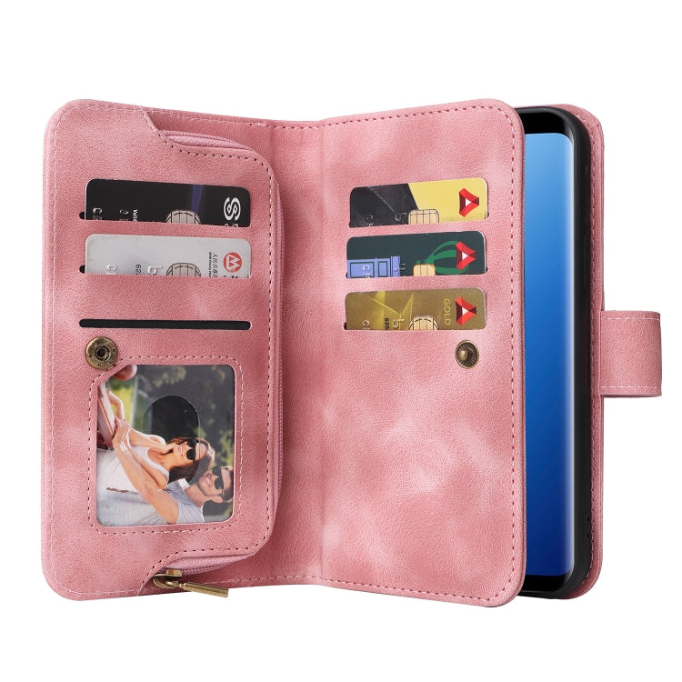 For Samsung Galaxy S9+ Multifunctional Card Slot Zipper Wallet Leather Phone Case