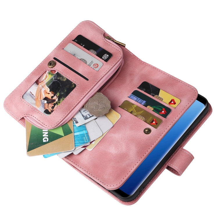 For Samsung Galaxy S9+ Multifunctional Card Slot Zipper Wallet Leather Phone Case