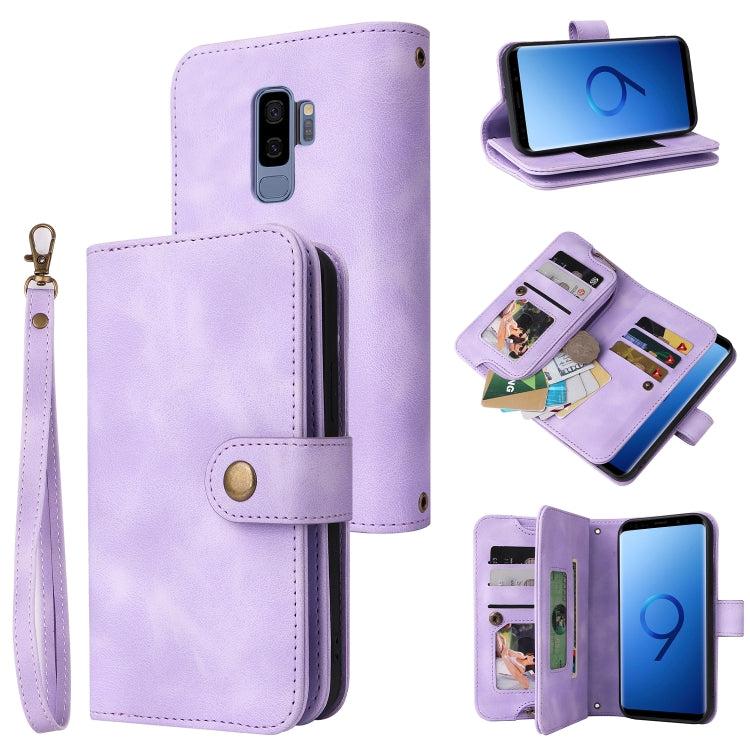 For Samsung Galaxy S9+ Multifunctional Card Slot Zipper Wallet Leather Phone Case