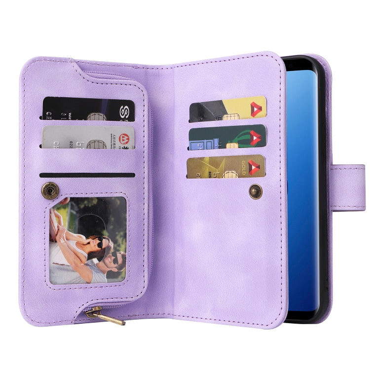 For Samsung Galaxy S9+ Multifunctional Card Slot Zipper Wallet Leather Phone Case