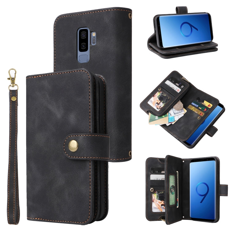 For Samsung Galaxy S9+ Multifunctional Card Slot Zipper Wallet Leather Phone Case